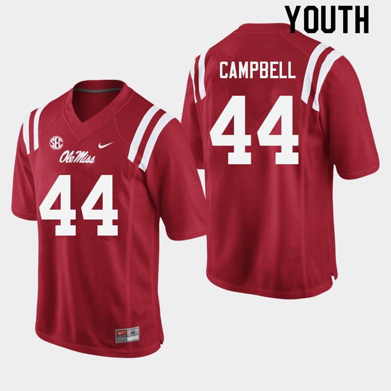 Chance Campbell Ole Miss Rebels NCAA Youth Red #44 Stitched Limited College Football Jersey XFB7758VV